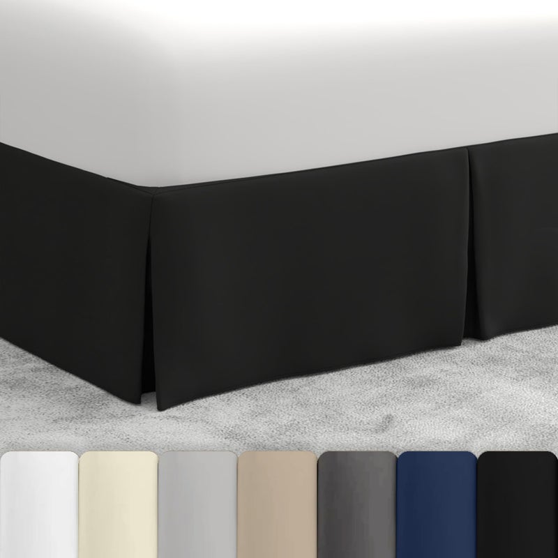 Bed Maker's Bed Makerâ€™s Never Lift Your Mattress Bed Skirt, Designed for Box Spring Beds, Split Corners, 14 Inch Drop Length, Queen, Black - Image 2